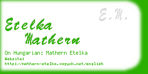 etelka mathern business card